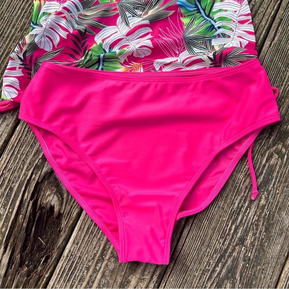 Tropical print 2 piece tankini - Picture 8 of 10